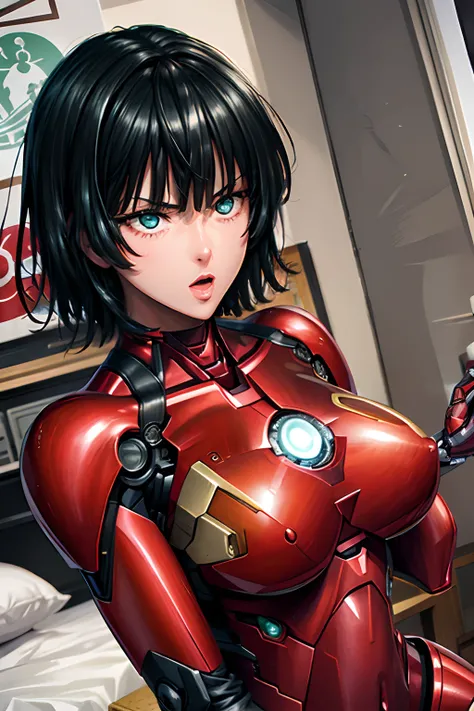 Fubuki, una mujer sexy y atractiva inspirada en Iron Man con un brillante robot de Iron Man. Se viste con sensualidad y confianza, interpretando perfectamente la fuerza y el carisma de Iron Man.