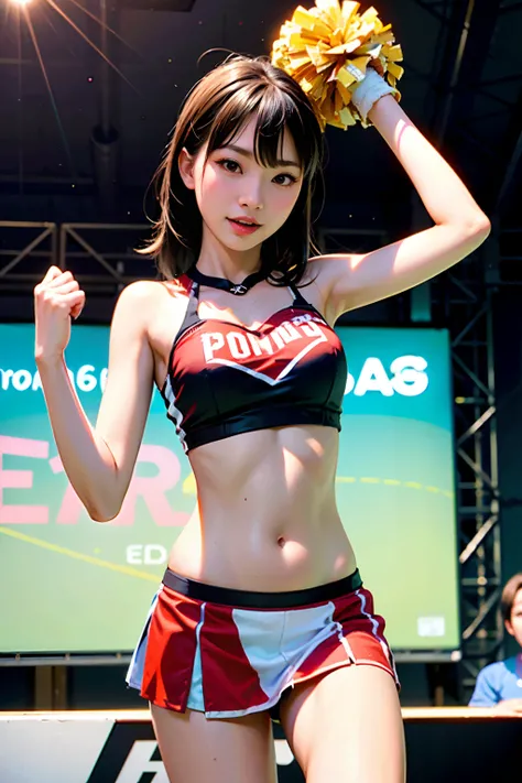 Ala fetish cheerleader in cheer uniform holding cheerleader pom-pom, Highkick、White panty、Highkick、jaeyeon nam, Korean Girl, Hot with shining sun, sakimichan hdri, captured on canon eos r 6, trending at cgstation, Young skinny gravure idol, Trending on CGS...