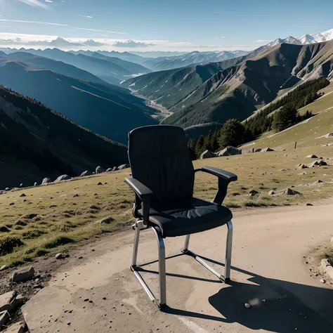 Some chair, in the top of mountain