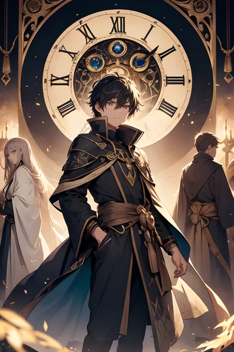 emporalArtisan, the master of Chrono-Forging, stands poised with one hand extended towards a twisting, time-woven tapestry. Their other hand holds a clock-like relic. Their robes ripple with the shifting sands of time, reflecting the alternate timelines th...