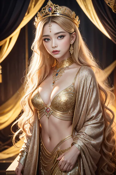 Absurd, ultra-detailed, high quality, masterpiece,  detailed face, beautiful eyes(detailed eyes), Greek mythology, Goddess, Hera , the queen of the gods, striking and captivating, features are classically beautiful, with high cheekbones, a perfectly propor...