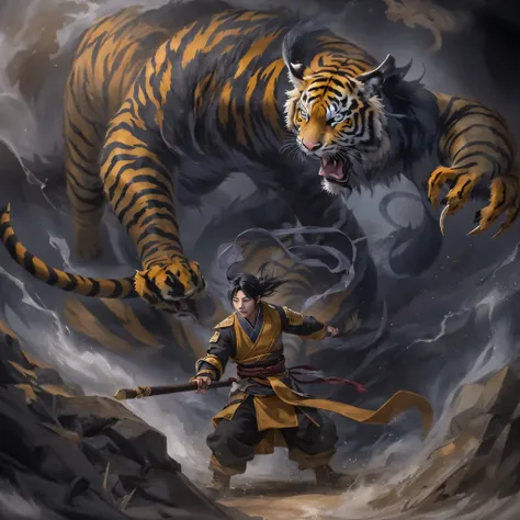 Night Tiger Demon 32K，Phoenix Immortal Demon Realm, Chance encounter with Liu Hanshu, He saw in him his former self, It was decided to take him as an apprentice, Teach him how to protect himself, But because of the Tibetan star map, Phoenix and the Liu fam...