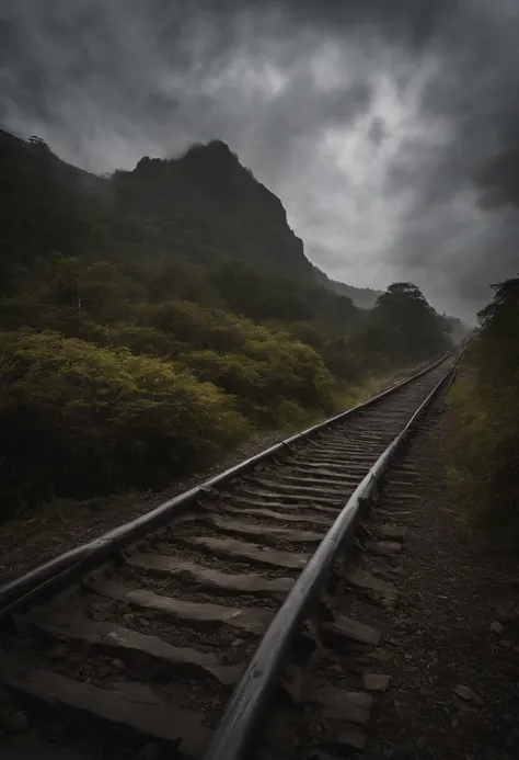 The location is by the sea，Typhoons are raging，The dark clouds in the sky are dense with terror，Huge and numerous lightning and thunder。There are tornadoes like Optimus Primes everywhere。Collapsed buildings、Flying trees、Gray sky，As if everything had collap...