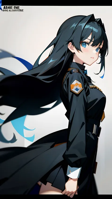 Anime girl in black dress with blue eyes and black hair, Fine details. girls frontline, Seductive Anime Girl, from girls frontline, girls frontline style, (SFW) safe for work, girls frontline cg, anime moe art style, anime maid ss military, Top Rated on pi...