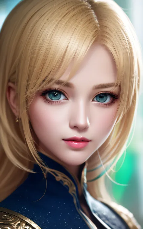 animesque、anime styled、ssmile、portraitures、Beautifully moisturized amber eyes like clear glass、Beautiful blonde hair without hair ornaments, extremely detailed eye and face, Beautiful detailed eyes,  huge filesize, ultra-detailliert, hight resolution, ighl...