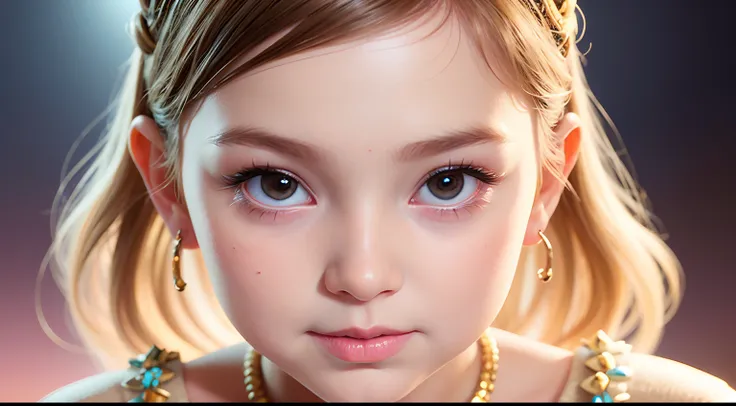 Portrait of cute baby Childlike Empress from Never Ending Story, cute baby face, amazing digital ilustration By artgerm By cgsociety, amazing lighting, pixar style, bluesky studios, ultra details