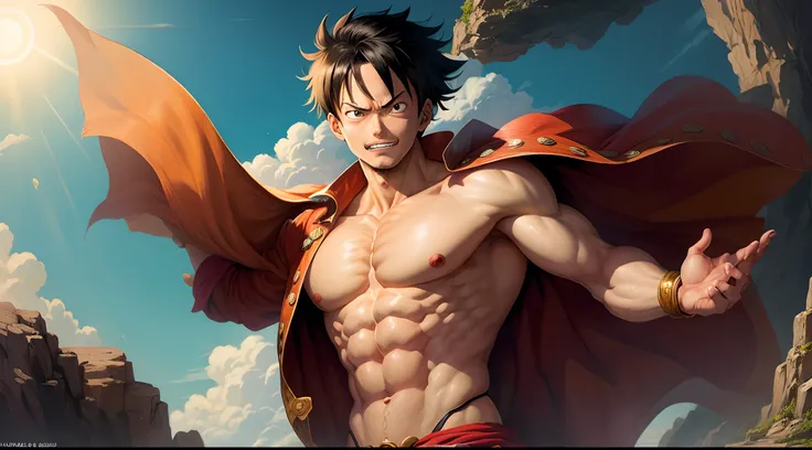 Luffy no colo do kaido