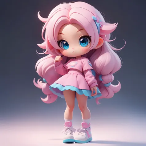 a super cute girl, full body, dreamy cute hair accessoriesPopmart Blind Box, IP design, clean and bright background3D rendering, OC rendering, 8k, soft focus, fine Glossysuper detail --ar 3:6 50 --q 2 --niji 5 --style expressive --s 2