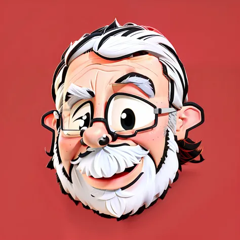 desenho 3d render animado de um homem com barba e bigode, *Luiz *Inacio lula da silva