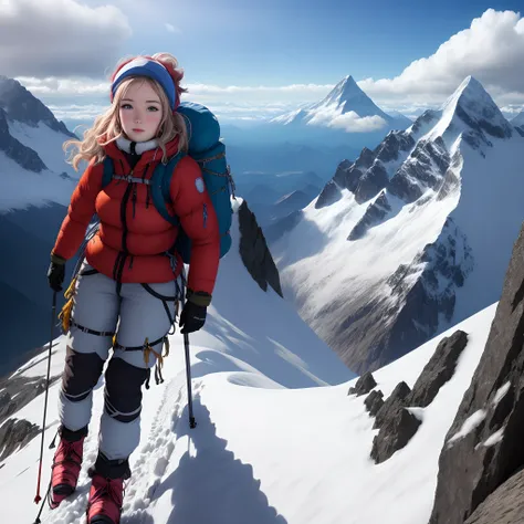 mountaineering　a beauty girl