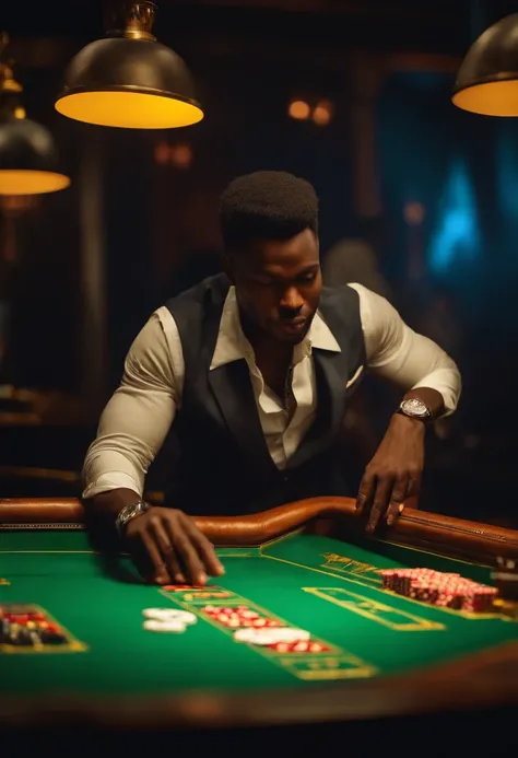 black man playing a game