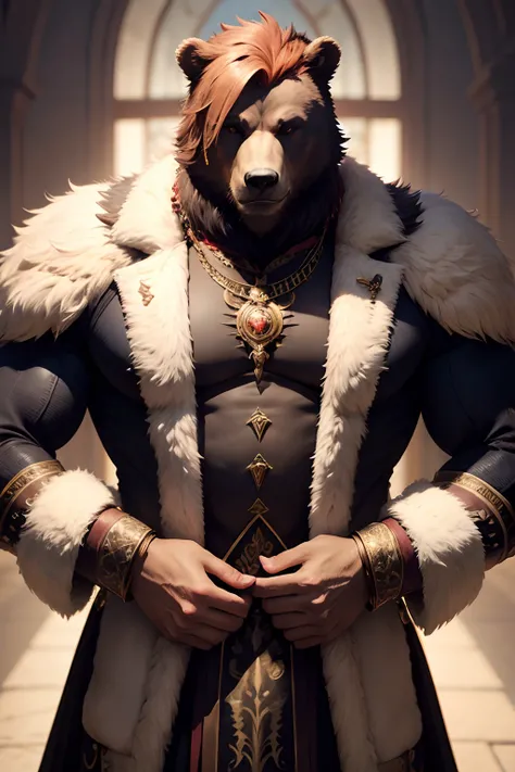 Bear Beastman　male people　vestments　Fantasia