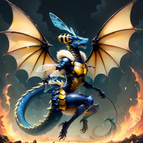 Bee with dragon wings