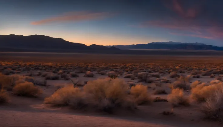 paisaje del desierto de Nevada Area 51 en EEUU, where you can see mountains and night sky