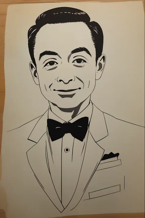 stencil of Pee Wee Herman