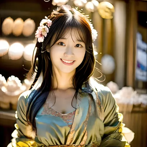 Woman working at a yakitori restaurant,Japan people in their 20s,Beautuful Women,Bowl wrap on the head,Hairstyle shortcuts,Larger glasses,