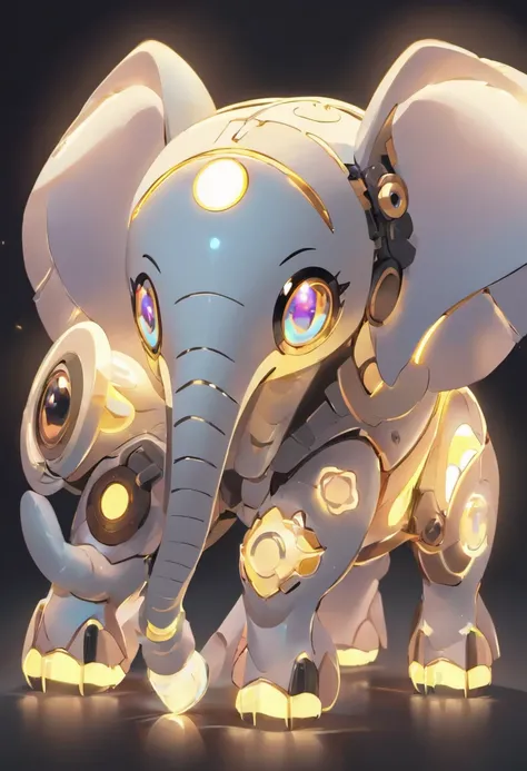 Robotic elephants，Glowing eyes，LED mechanical eyes