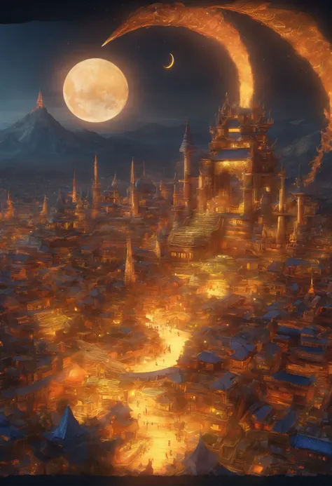 The city of dawn, darkness flows through the world,  the golden moon and dragon world of dawn, the city of the non existen, the dead end of the life timeline , flashing onto the dragon.