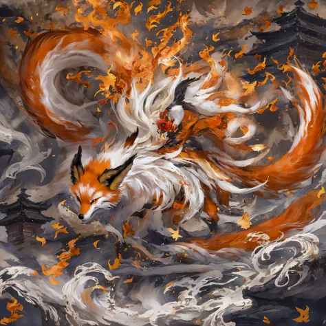 nine-tailed fox 32k，red and white immortal demon realm, chance encounter with liu hanshu, he saw in him his former self, it was ...