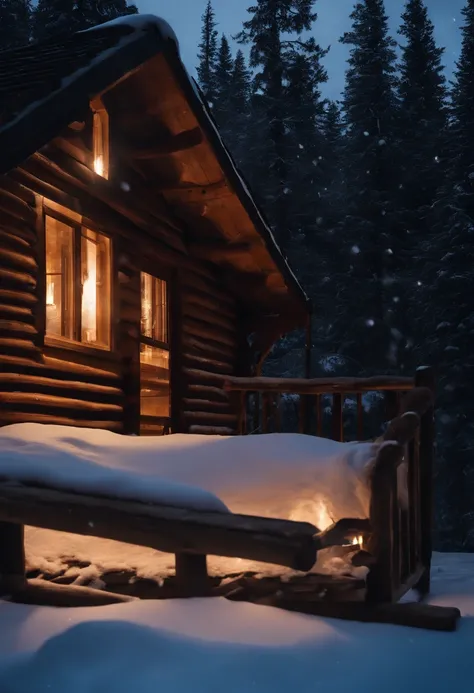 “(best quality,4k,8k,highres,masterpiece:1.2),ultra-detailed,realistic,wooden room in a wooden cabin in Alaska, snowing,cold, snowy,wood texture,cabin interior, log walls,wooden floor,crackling fireplace,warm ambiance,cosy atmosphere,blizzard outside,frost...