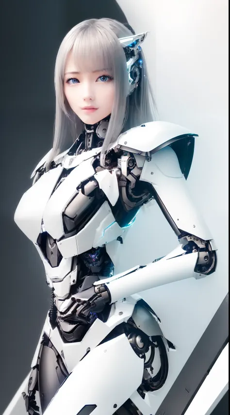 ((masutepiece)), ((top-quality), high quarity、ultra-definition, (Realistic),  ((well proportioned face))、fulcolor 、(scientific fiction)、(独奏)、Beautiful robot woman、Combat Robots、(Perfect robot joint)、(Detailed electronic board)、(Machine frame)、((White porce...