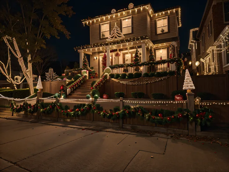 Festive Decorations: Admiring the beautiful holiday decorations and festive lights adorning streets and homes.