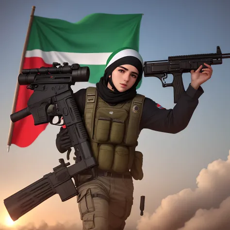 Palestinian flag gun