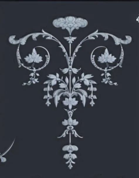 Close-up of a patterned wall, Rococo decoration, Rococo elements, Rococo Decor, Rococo details, black rococo, Classic ornament, Baroque and Rococo ornaments, Chinoiserie pattern, Wallpaper Design, Baroque details, floral motif, Flourishing for complex orna...