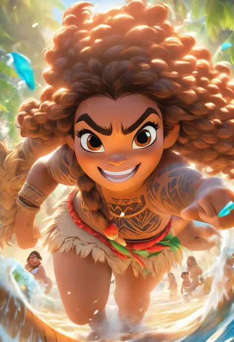 Moana, big tits, cum