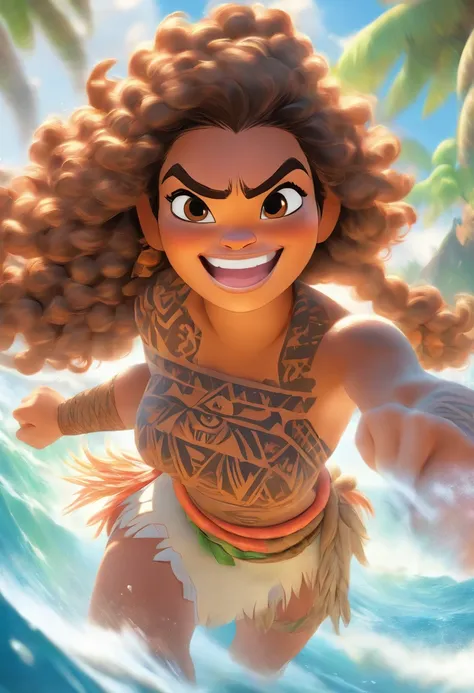 Moana, big tits, cum