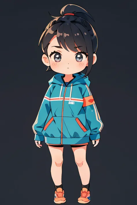 q version characters，girl，sporty wind，pupils，q version characters，infant body type，very short height recommended model：rev anima...