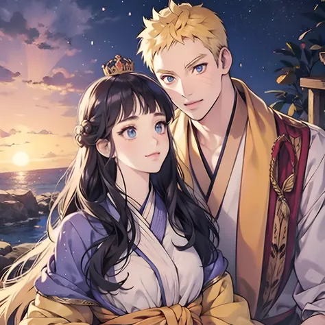 naruhina, couple, prince and princess, tiara,  crown, greek,  mythology