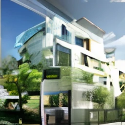 For modern house plans with glass. Vehicular streets.. has plenty of greenery