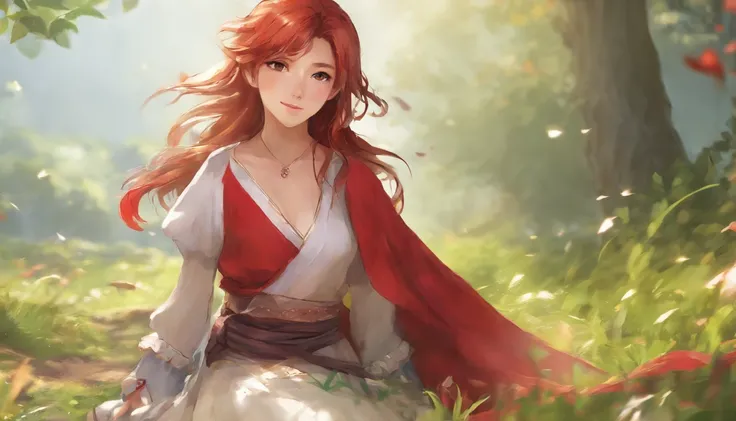 8k full HD, best quality, Vietnamese woman, big sword, gundam armor, sitting on the floor, realistic, high quality, beautiful body, looking towards viewer, red hair