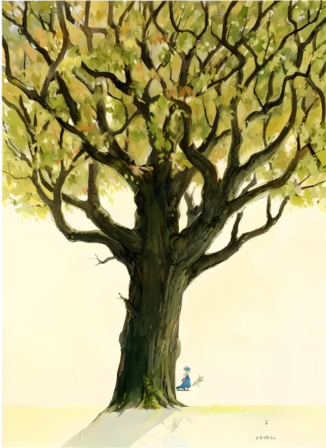 Draw a tree，A man stood under the tree, with a tall tree, sitting under a tree, author：Central Plains South Tianfang, reading under a tree, author：Yuko Tatoshima, inspired by Elsa Beskow, author：Rainer Horsch, author：Yi Renwen, oaks, large view, author：Kik...