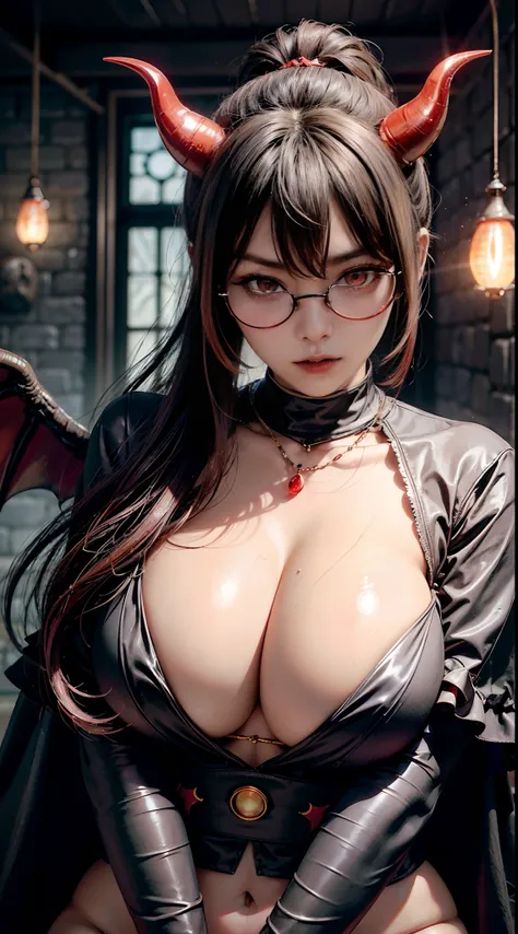 Fine、(The best illustrations)、8k UHD resolution、intricate-detail、top-quality、realisitic、ultra-detailliert、The best lighting、Best Shadows、Soft lighting、Ulutra HD、Dungeon、The dragon、caves、Dungeon、 Evil Nun、A Necromancer、natta、Dark style、Succubus、Devils Daugh...