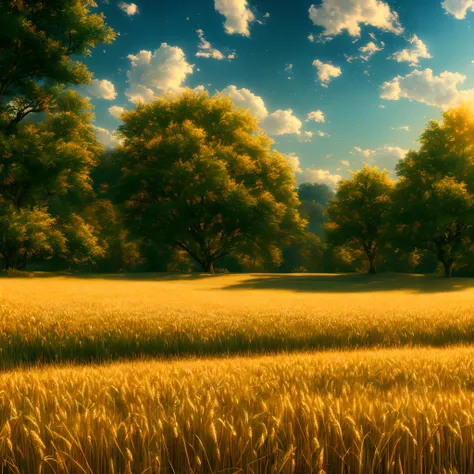 Masterpiece, best quality, (very detailed CG unified 8k wallpaper) (best quality), (best illustration), (best shade) nature harvest wheat , super detailed