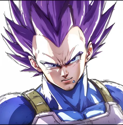 Hyperrealistic version of Vegeta, hyperdetailled, hyperrealistic