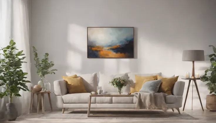 Living Room, Hanging Paintings, Abstract art