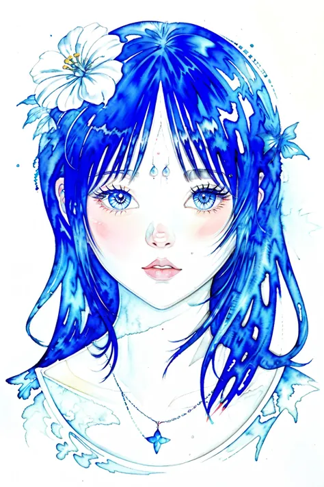 (illustration:1.2),masterpiece, best quality, 1girl,watercolor \(medium\) painting,