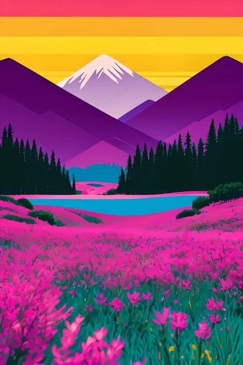 80shair　pop-art　landscapes