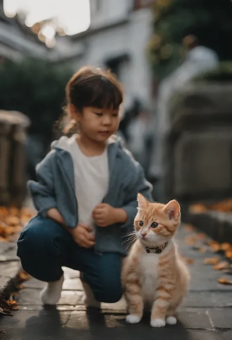 season for autumn、I have two little kittens, a cute little cat, cute kittens, Cutest, Incredibly cute, Adorable and cute, And cute and lovely. They are walking down the street with backpacks, Walking together, commute, Proudly walk down the street, And the...