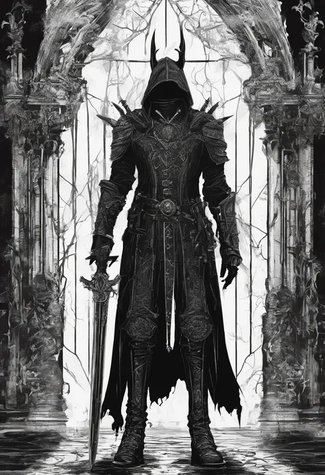 A hunter warrior in the style of Bloodborne