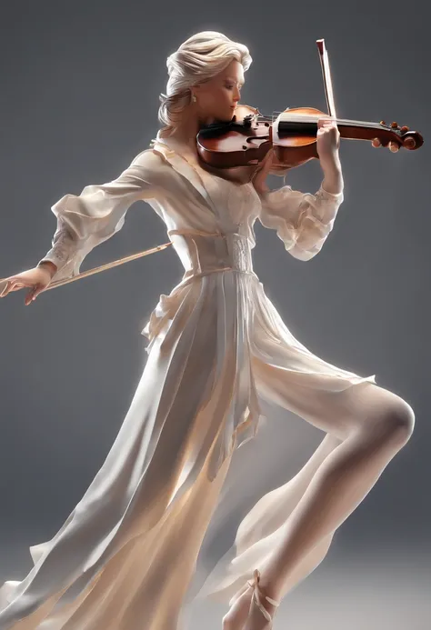 A single female violinist playing the most incredible piece of music known to mankind. Love and peace is flowing out of her violin, causing the beginning of world peace