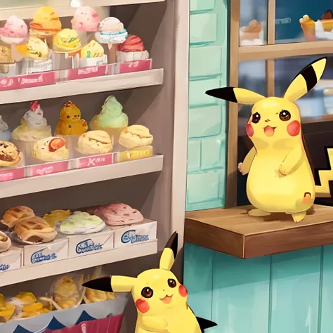 Pikachu getting fired from his job at the ice cream shop