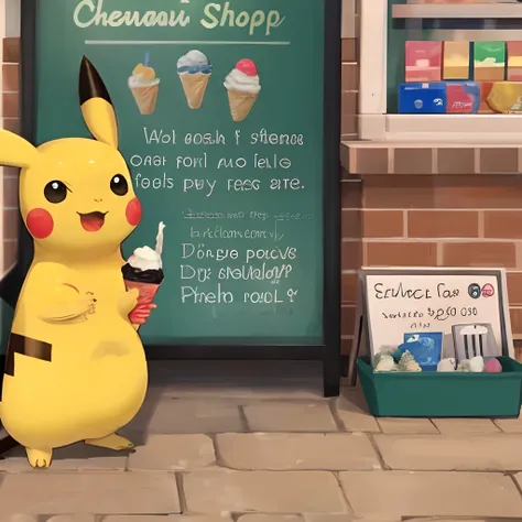 Pikachu getting fired from his job at the ice cream shop