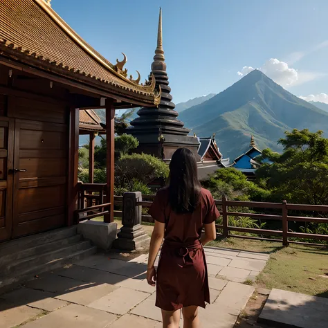 Thai temple on the mountain with witness protection