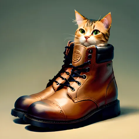 cat with boot shaped head