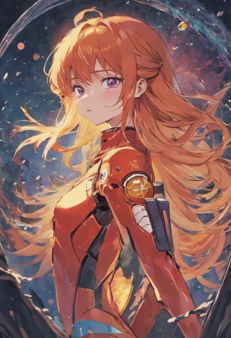 Asuka Langley Sōryū in 80s style