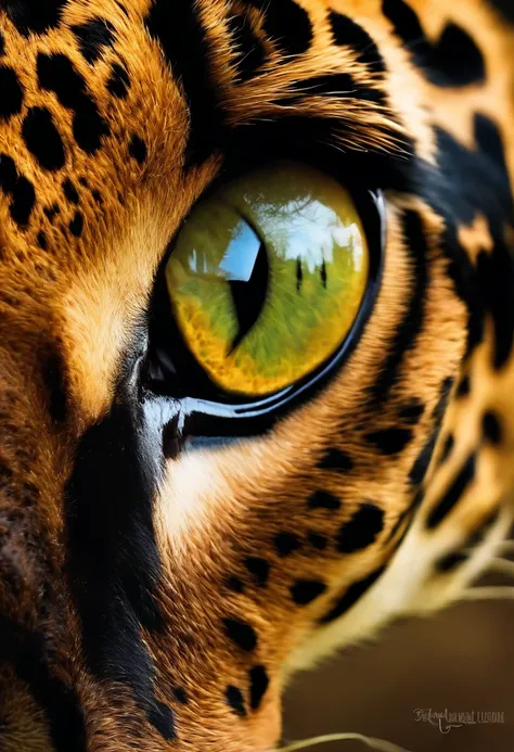 Illustration of a jaguar animal eye